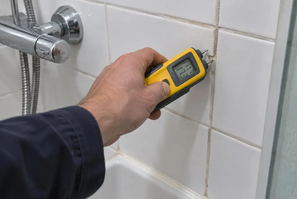 Lekdetectie Vianen – vochtmeter op badkamertegels bij de douche